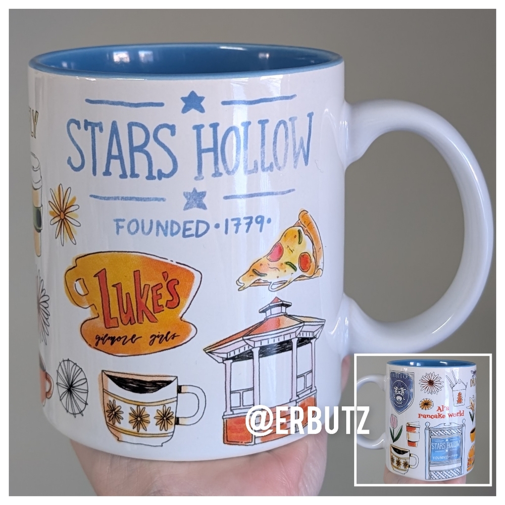 Gilmore Girls Stars Hollow Mug With Allover Tv Series Icon Graphics ☕